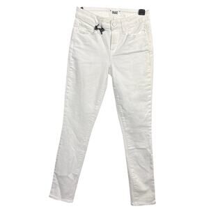 Paige Women's Skyline Ankle Peg Jeans White Size 24 NWT Designer Winter White